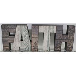 DECORATIVE TABLE BLOCK "FAITH"