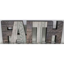 DECORATIVE TABLE BLOCK "FAITH"