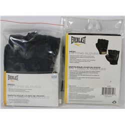 LOT OF 2 PAIRS OF EVERLAST MESH LIFTING GLOVES