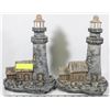 Image 1 : 2 SOLID CEMENT LIGHTHOUSES