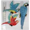 Image 1 : SET OF 3 DECORATIVE PARROT THEMED WALL DÉCOR