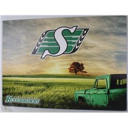 SASKATCHEWAN ROUGHRIDERS LIGHT-UP CANVAS SIGN