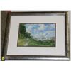 Image 1 : FRAMED PRINT OF LAKESIDE COUNTRY SCENE (22”X18”)