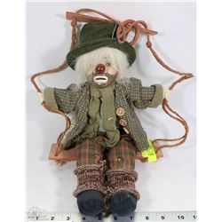 HANGING PORCELAIN CLOWN