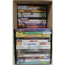 BOX OF ASSORTED DVDS
