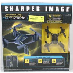 SHARPER IMAGE RECHARGEABLE 2.4 GHZ DX-2 STUNT DRONE