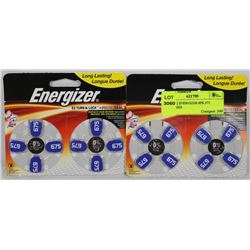 LOT OF 2 ENERGIZER 8PK 675 BATTERIES