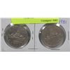 Image 1 : LOT OF 2 CANADIAN $1 DOLLAR COINS 1972 &1981