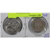 Image 1 : TWO 1969 CANADIAN COINS INCL FIFTY CENTS & DOLLAR