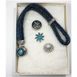 SPARKLY BLUE MESH BRACELET