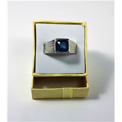 BLUE SAPPHIRE SQUARE CUT FASHION RING