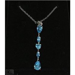 #10 BLUE TOPAZ PENDANT NECKLACE