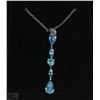 Image 1 : #10 BLUE TOPAZ PENDANT NECKLACE