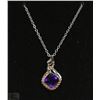 Image 1 : #6 PURPLE AMETHYST  PENDANT NECKLACE