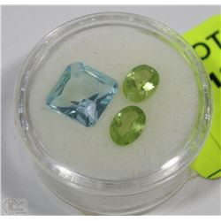 #75 NATURAL BLUE TOPAZ, PERIDOT LOOSE GEMSTONE 5CT