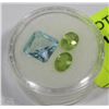 Image 1 : #75 NATURAL BLUE TOPAZ, PERIDOT LOOSE GEMSTONE 5CT