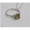 Image 1 : #41  GENUINE CITRINE & CZ  RING
