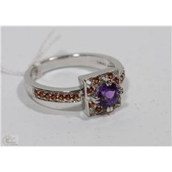 #13 PURPLE AMETHYST & GARNET RING