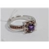 Image 1 : #13 PURPLE AMETHYST & GARNET RING