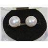 Image 1 : #98 FRESH WATER PEARL EARRING .925 STERLING SILVER