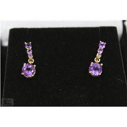 #24 GENUINE AMETHYST  EARRINGS