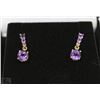 Image 1 : #24 GENUINE AMETHYST  EARRINGS