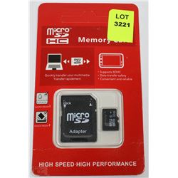 NEW 32GB MICRO SD CARD WITH ADAPTOR