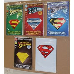 SET OF 5 SUPERMAN SPECIAL COVER COMICS (DIECUT &