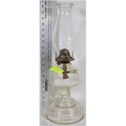 ANTIQUE GLASS OIL LANTERN