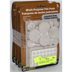 BUNDLE OF 4 - 102 PIECE MULTI PURPOSE FELT  PADS