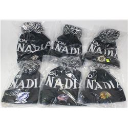 LOT OF 6 MOLSON CANADIAN NHL TOQUES