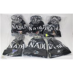 LOT OF 6 MOLSON CANADIAN NHL TOQUES