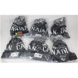 LOT OF 6 MOLSON CANADIAN NHL TOQUES