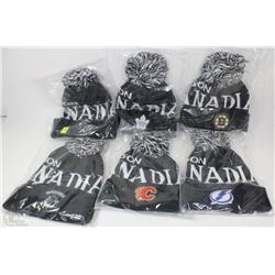 LOT OF 6 MOLSON CANADIAN NHL TOQUES