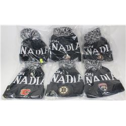 LOT OF 6 MOLSON CANADIAN NHL TOQUES