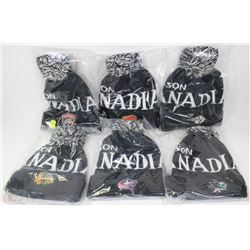 LOT OF 6 MOLSON CANADIAN NHL TOQUES