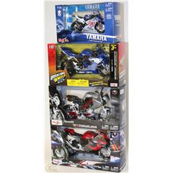 LOT OF 4 MAISTO MOTORCYCLES