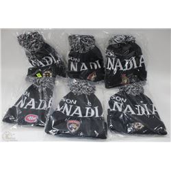 LOT OF 6 MOLSON CANADIAN NHL TOQUES