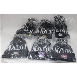 LOT OF 6 MOLSON CANADIAN NHL TOQUES