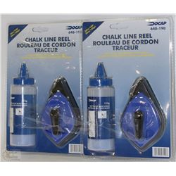 LOT OF 2 CHALK LINE REELS