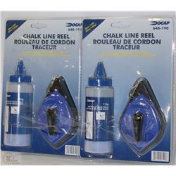 LOT OF 2 CHALK LINE REELS
