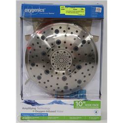 OXYGENICS PURE SHOWER GENIUS 10" WIDE SHOWER HEAD
