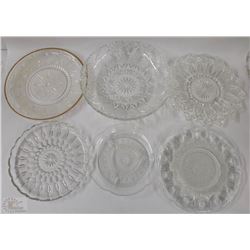 FLAT OF ASSORTED DECORATIVE GLASS TRAYS & PLATTERS