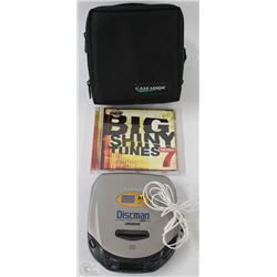SONY DISCMAN CD PLAYER, CD & CARRYING CASE