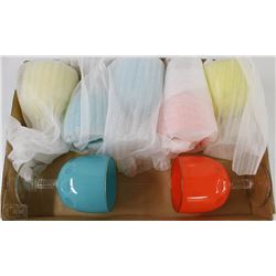 SET OF 7 VINTAGE PATIO GLASSES