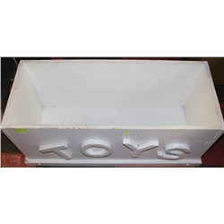 LARGE HANDMADE WOODEN TOY STORAGE BOX