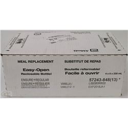 CASE OF 24 BOTTLES OF VANILLA ENSURE MEAL