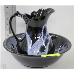 BLUE MOUNTAIN POTTERY JUG AND BOWL SET