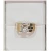 Image 3 : #3-10KT YELLOW-WHITE GOLD DIAMOND MEN'S RING