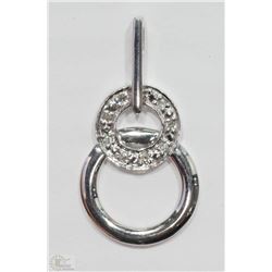 #7-10KT WHITE GOLD DIAMOND PENDANT